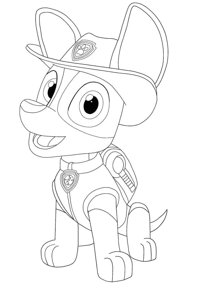 Desenho deTracker de Patrulha Canina 5 para colorir