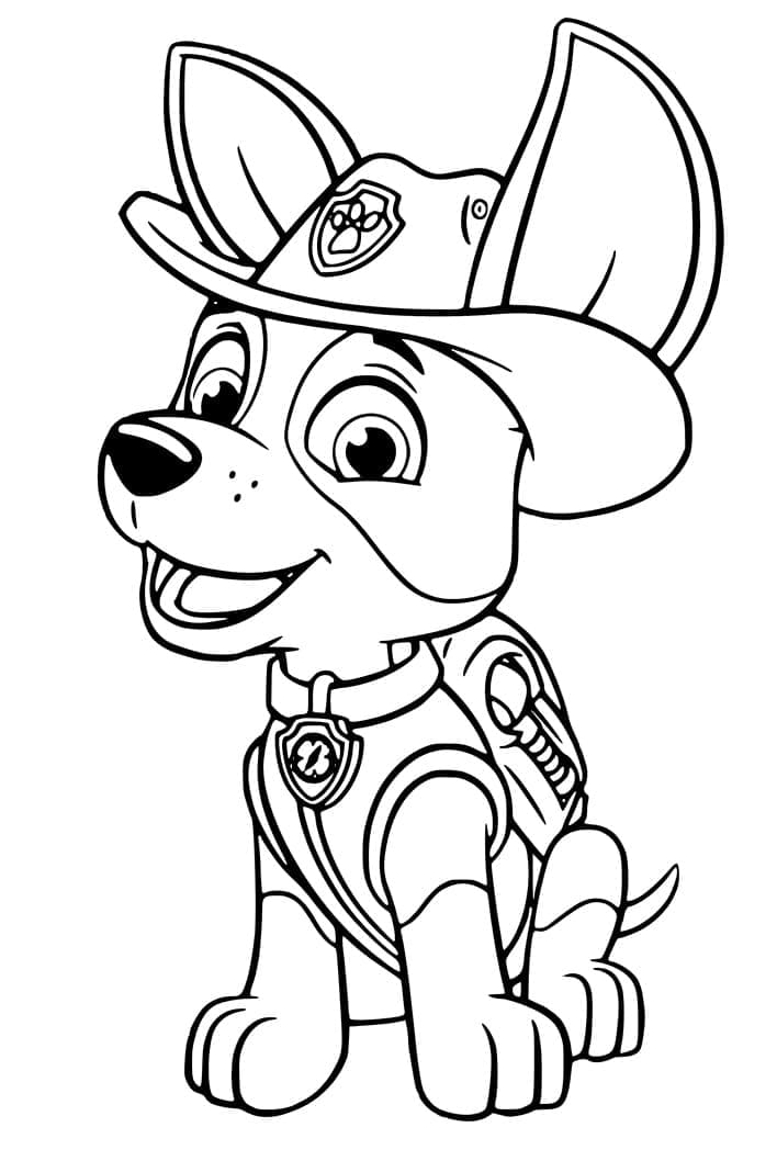 Desenho deTracker de Patrulha Canina 6 para colorir