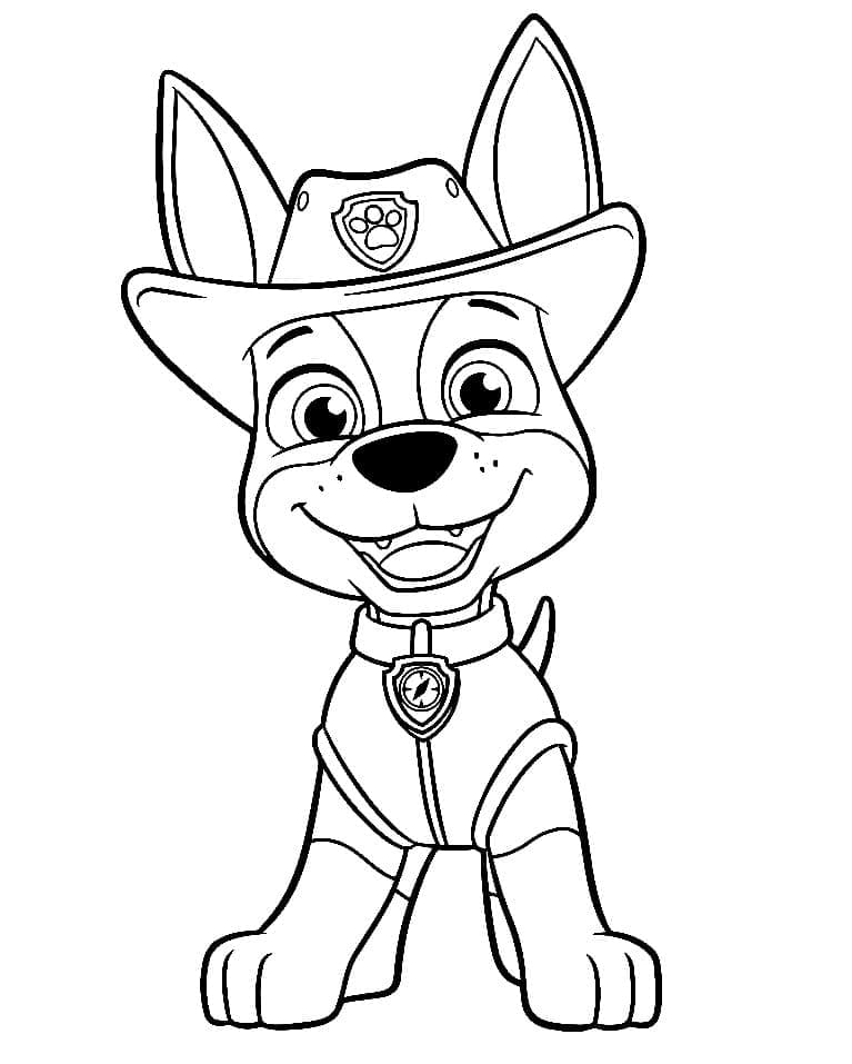 Desenho deTracker de Patrulha Canina 7 para colorir