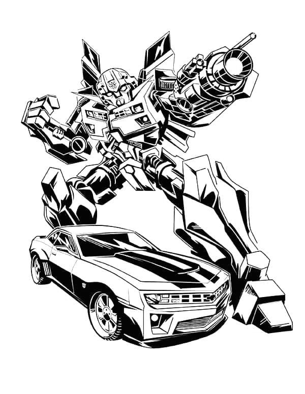 Desenho deTransformers Bumblebee para colorir