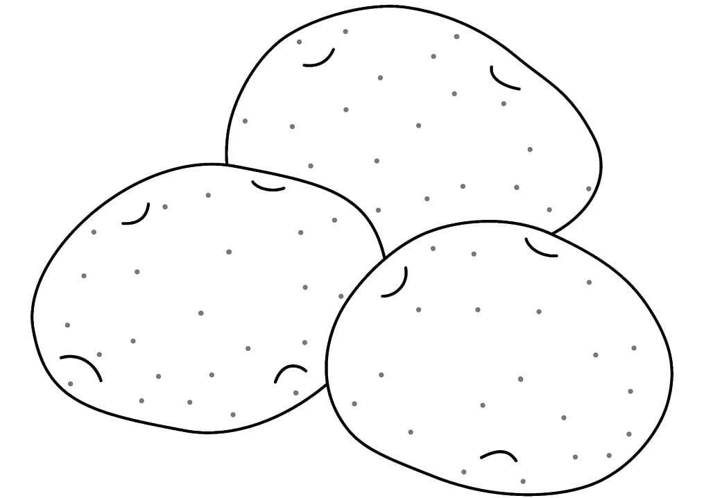 Desenho deTrês Batatas para colorir