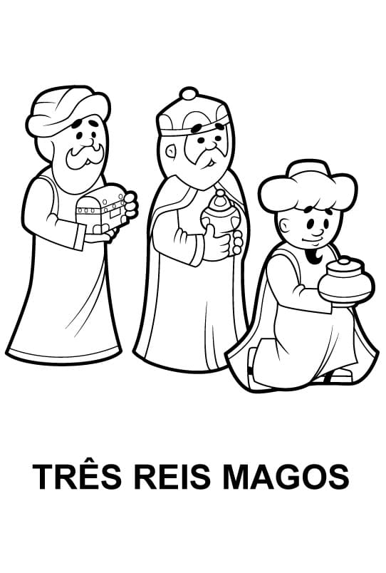 Desenho deTrês Reis Magos 2 para colorir