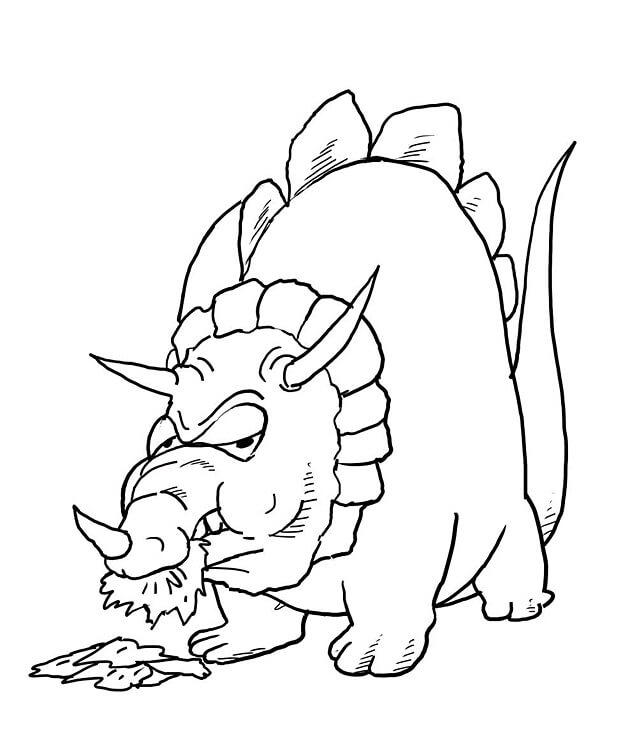 Desenho deTriceratops Dinossauro 1 para colorir