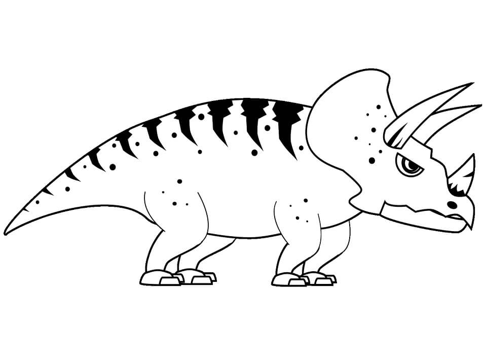 Desenho deTriceratops Dinossauro 4 para colorir