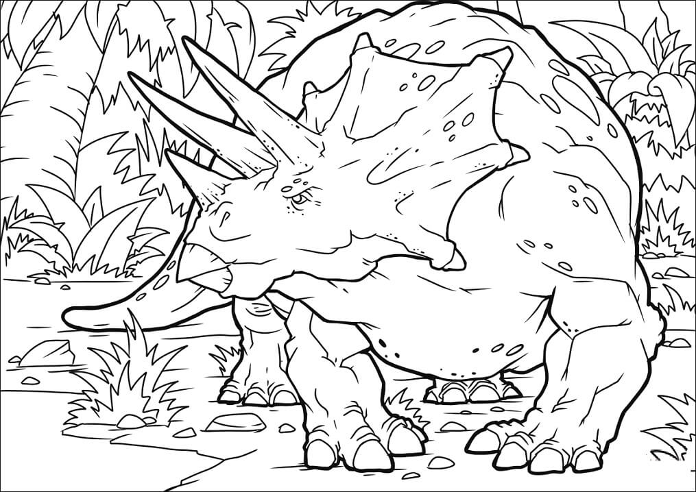 Desenho deTriceratops Dinossauro6 para colorir