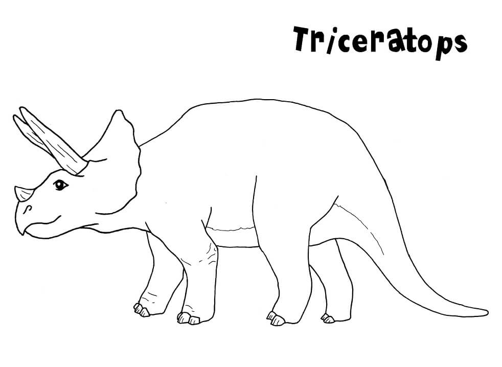 Desenho deTriceratops 2 para colorir