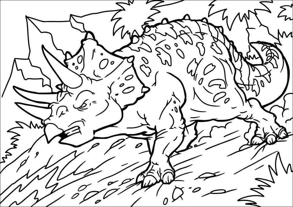 Desenho deTriceratops 6 para colorir