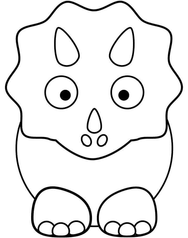 Desenho deTriceratops 7 para colorir