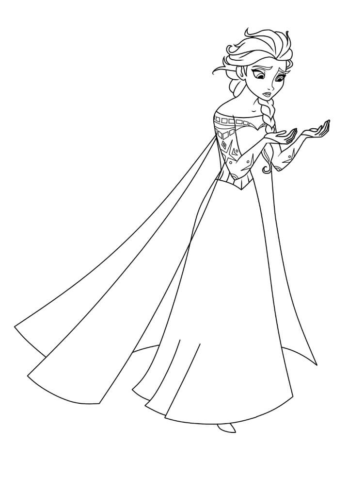 Desenho deTriste Elsa para colorir