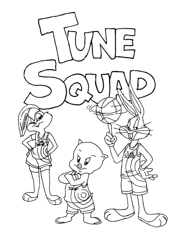 Desenho deTune Squad Space Jam para colorir