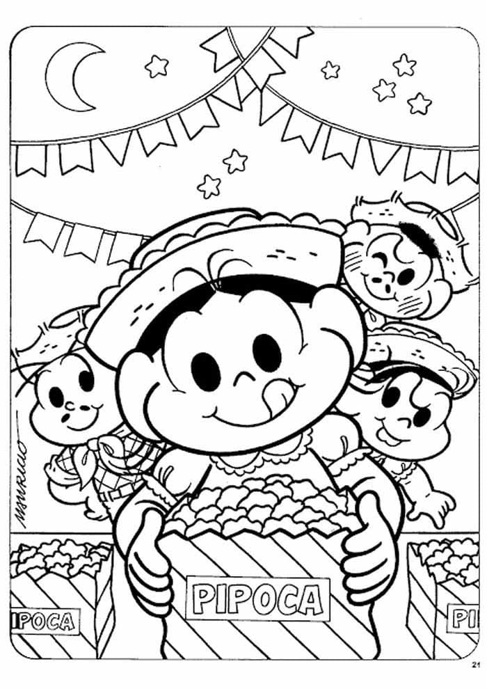 Desenho de Turma da Mônica 14 para colorir