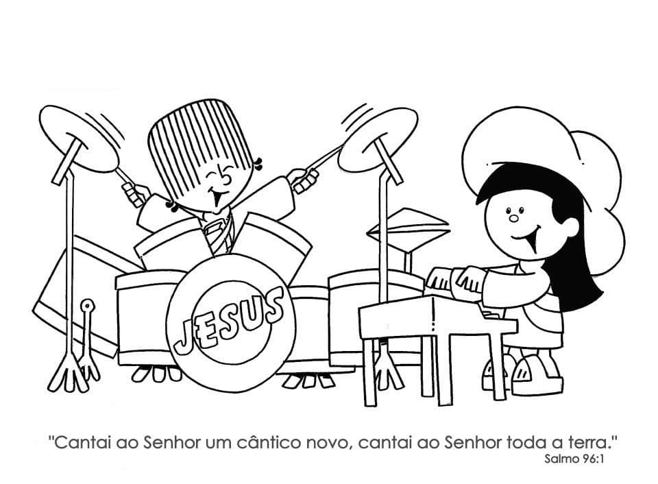 Desenho deTurma do Cristãozinho 14 para colorir