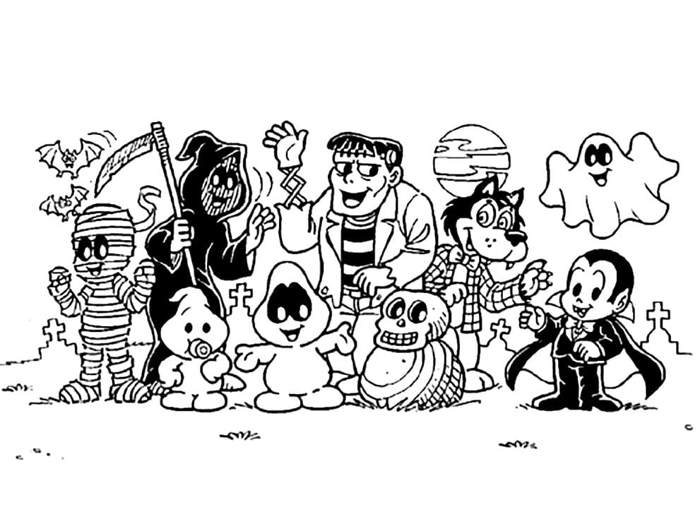 Desenho deTurma do Penadinho 1 para colorir