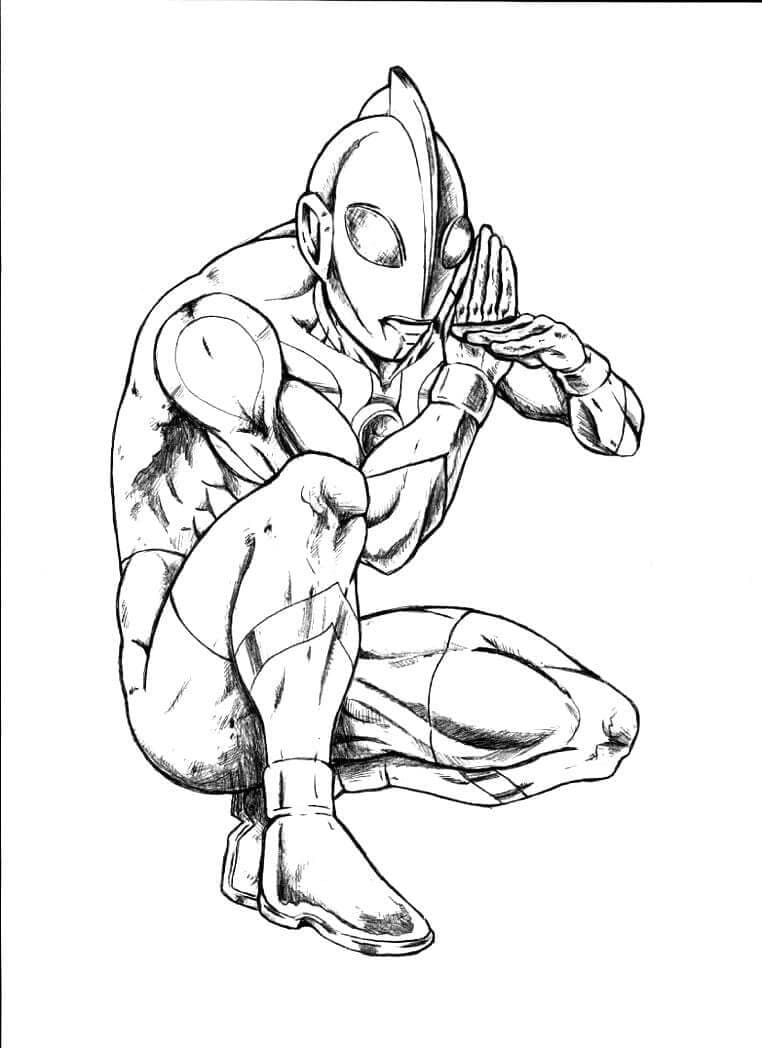 Desenho deUltraman Fantástico para colorir