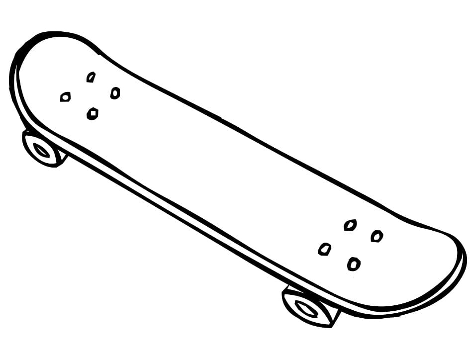 Desenho deUm Skate para colorir