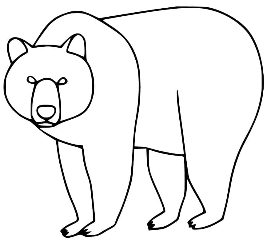 Desenho deUm Urso Pardo para colorir