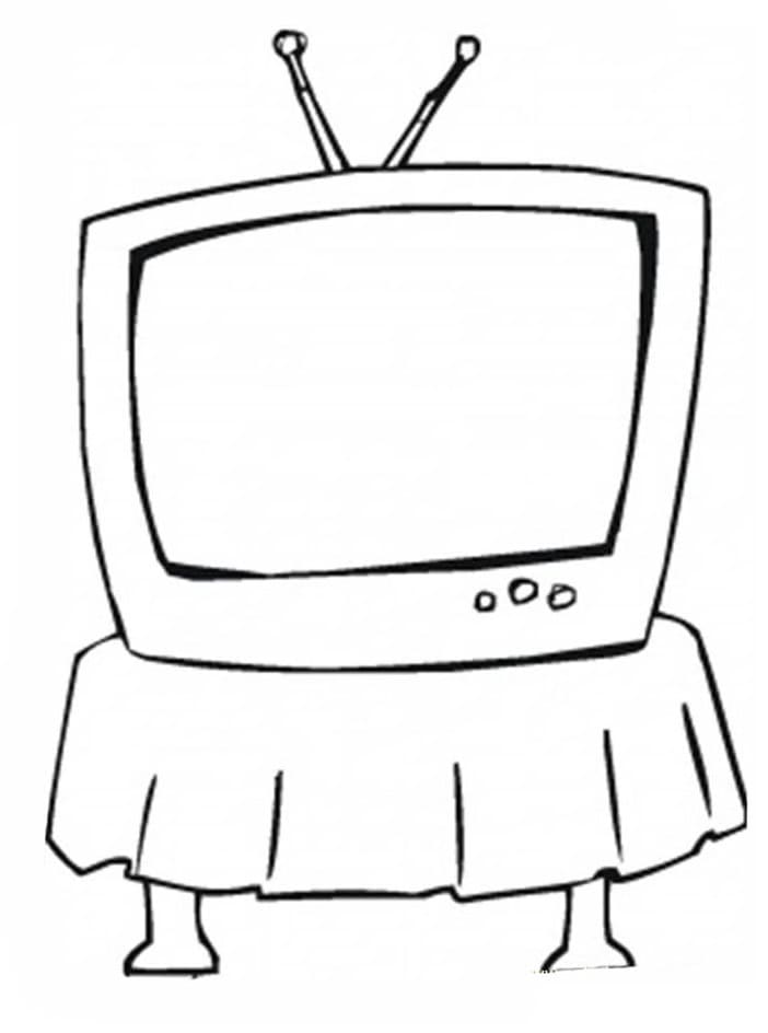 Desenho deUma Televisão para colorir