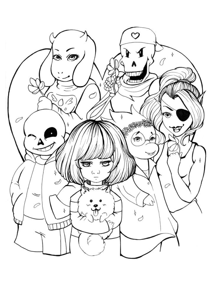 Desenho deUndertale 1 para colorir