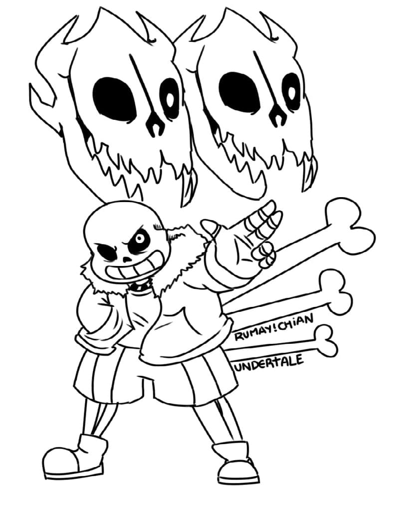 Desenho deUndertale 2 para colorir