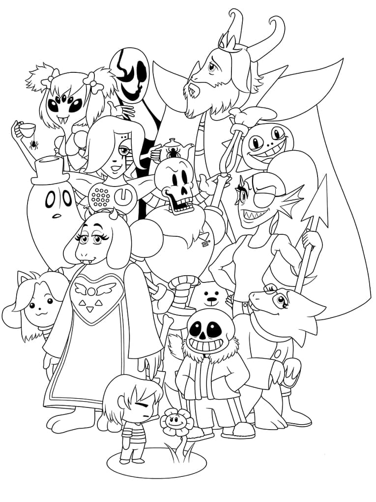 Desenhos de Undertale para colorir