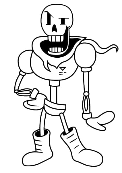 Desenho deUndertale Papyrus para colorir