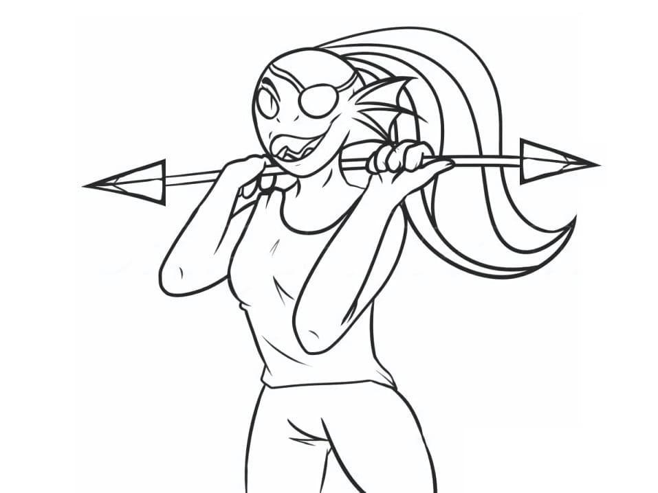 Desenho deUndertale Undyne para colorir