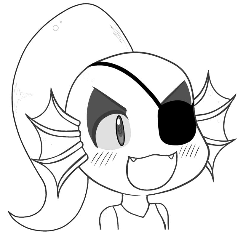 Desenho deUndyne Undertale para colorir