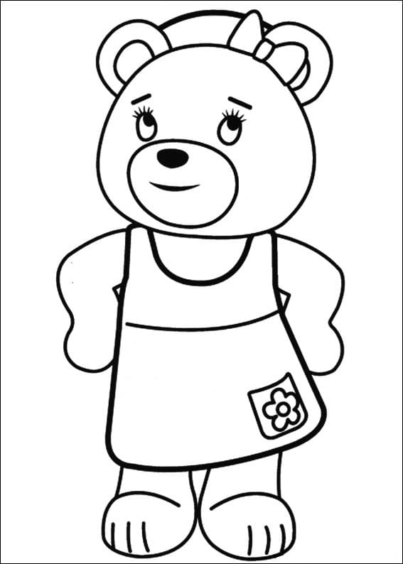 Desenho deUrsa Teresa de Noddy para colorir