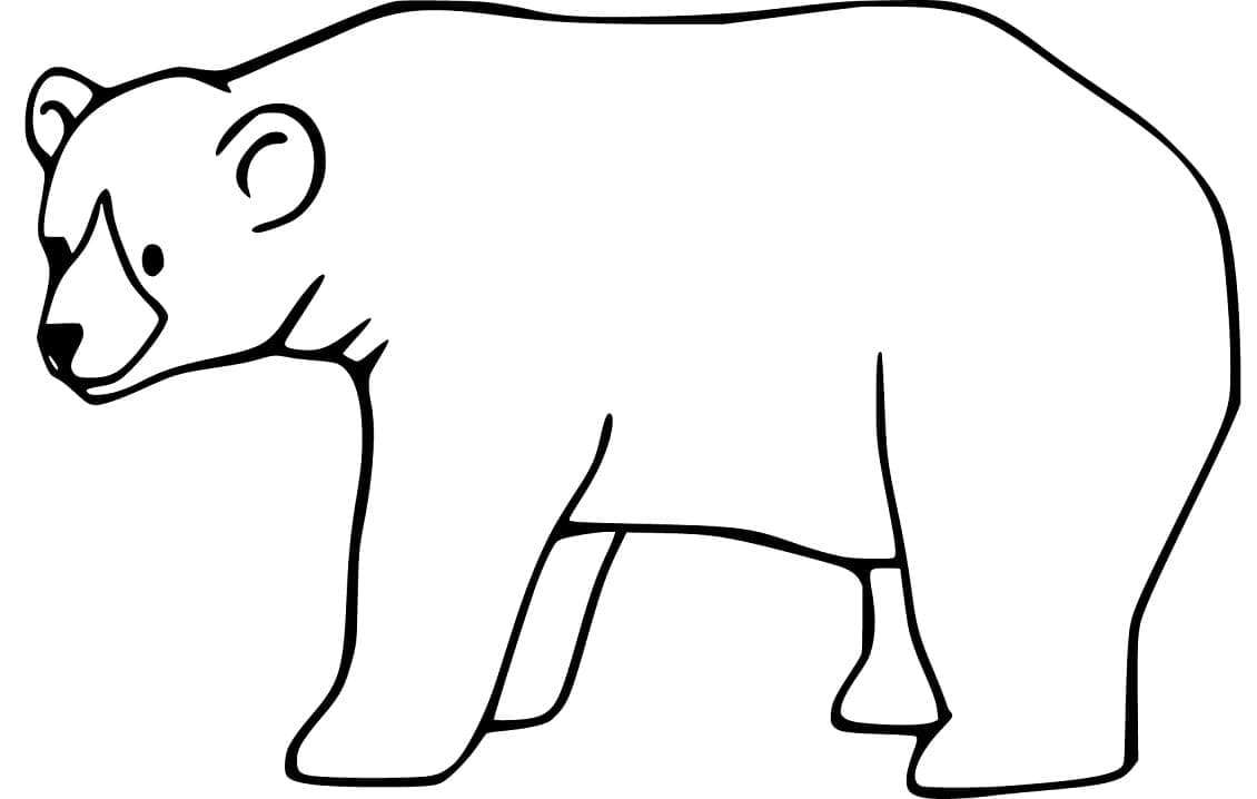 Desenho de Urso Pardo 9 para colorir