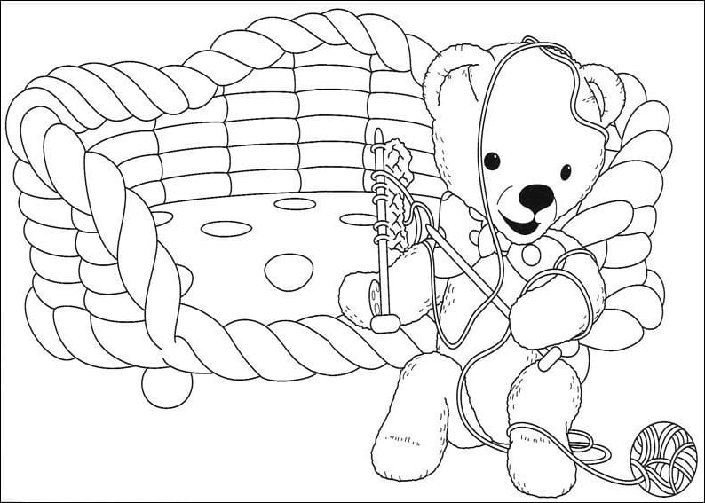 Desenho deUrso Teddy de Andy Pandy para colorir