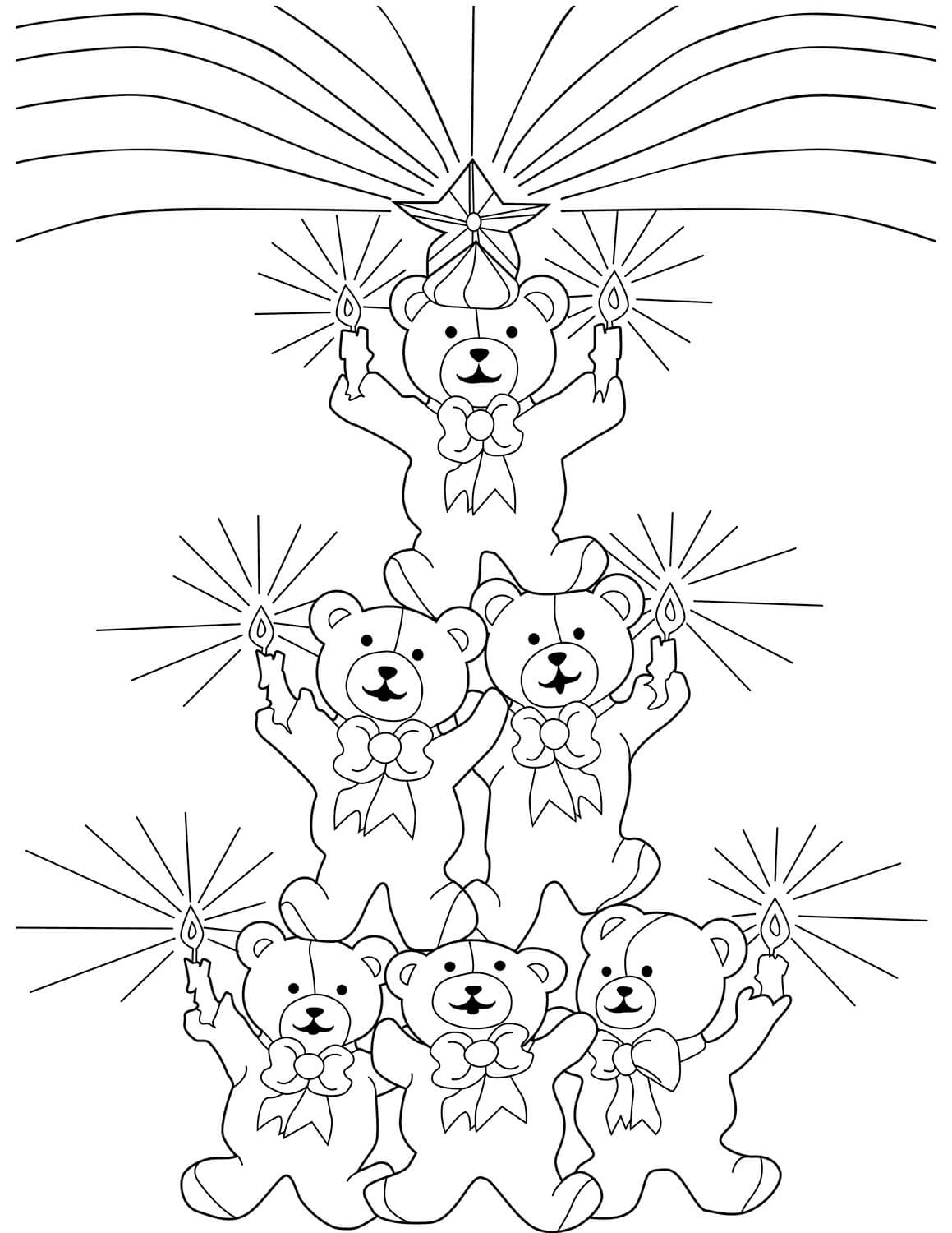 Desenho de Urso Teddy Fofo 1 para colorir