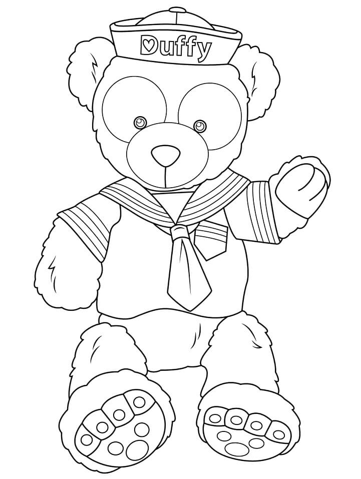 Desenho de Urso Teddy Fofo 3 para colorir