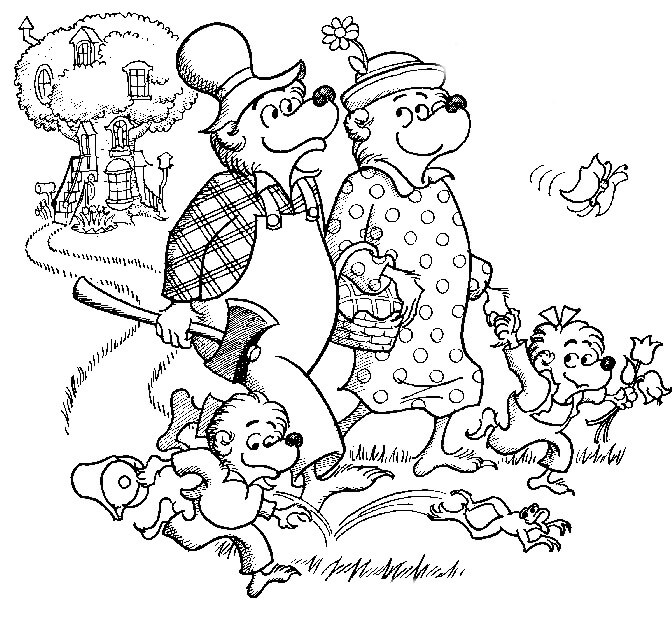 Desenho deUrsos de Berenstein 2 para colorir