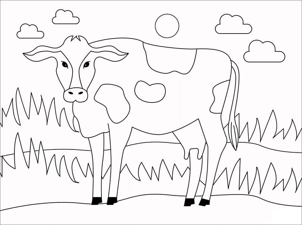 Desenho de Vaca 5 para colorir