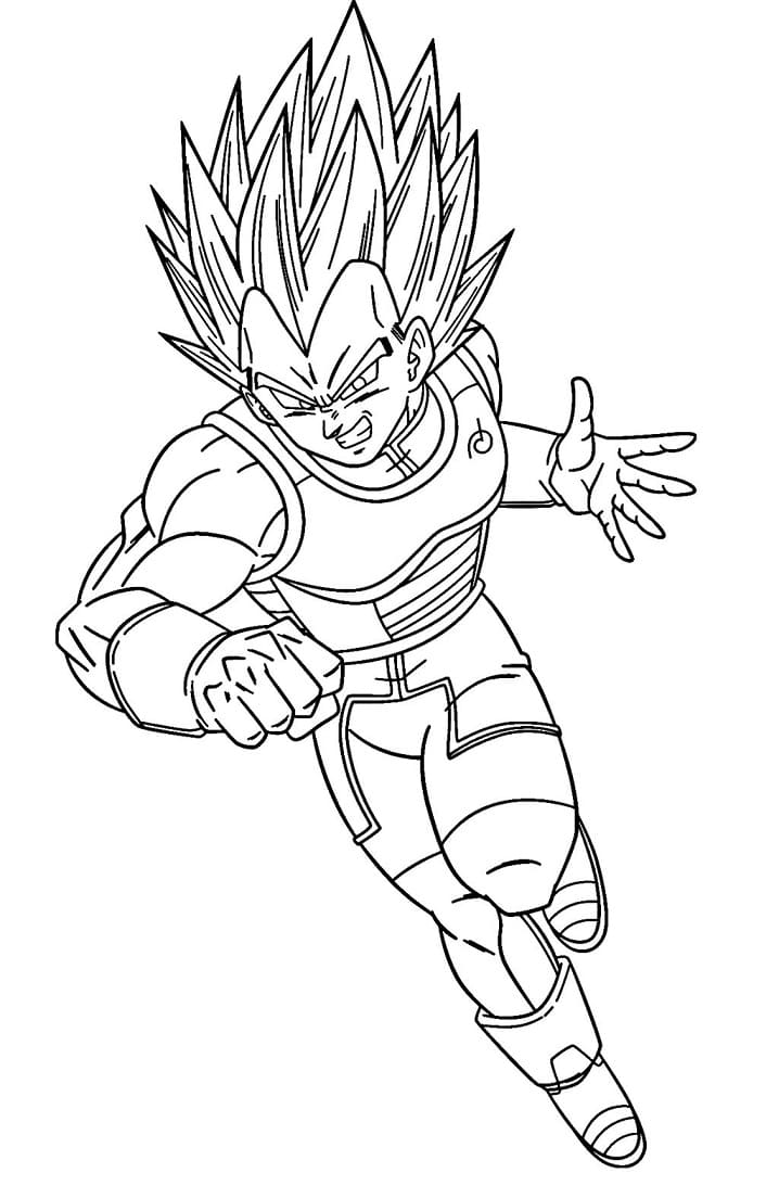 Desenho deVegeta 2 para colorir