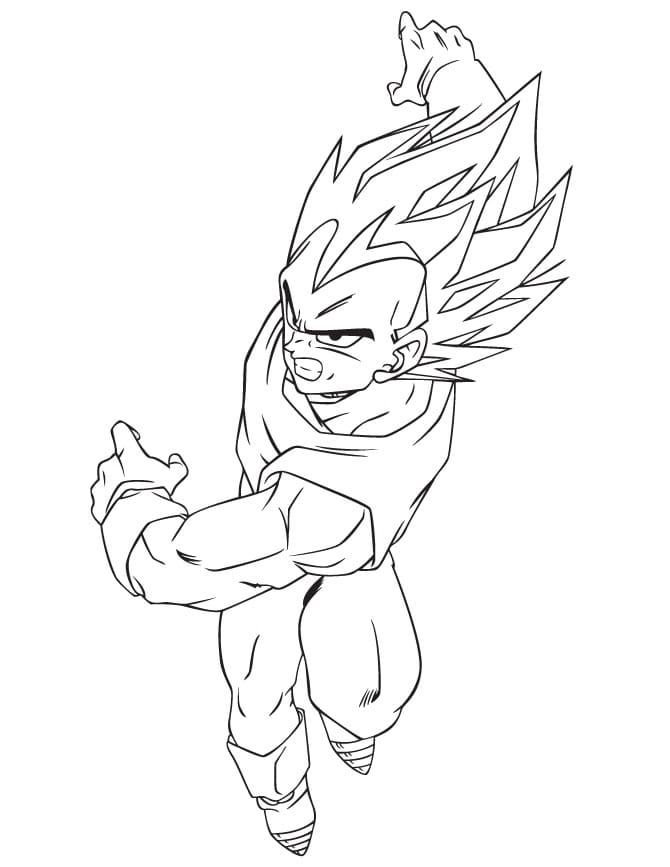 Desenho deVegeta 3 para colorir