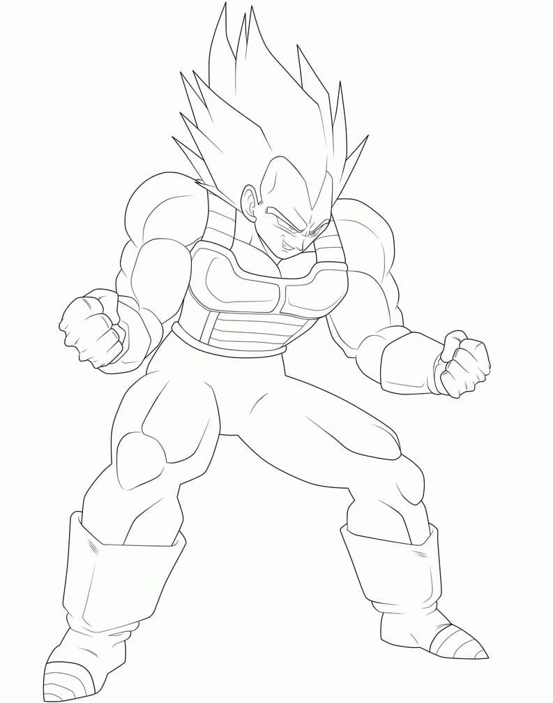 Desenho deVegeta 4 para colorir