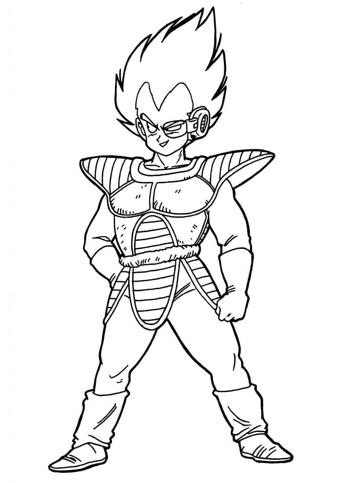 Desenho deVegeta 5 para colorir