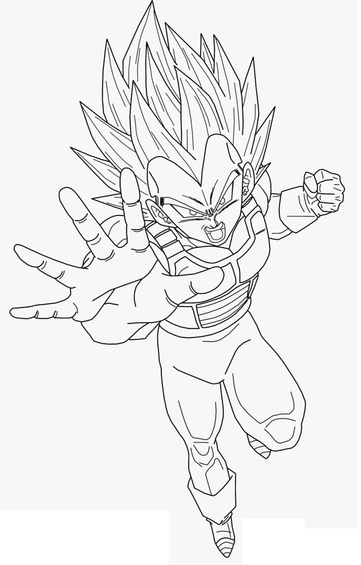 Desenho deVegeta 7 para colorir