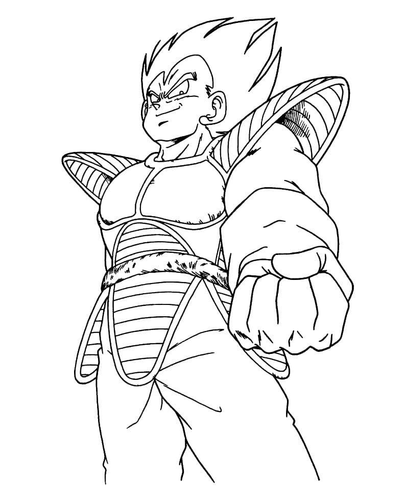 Desenho deVegeta Dragon Ball para colorir