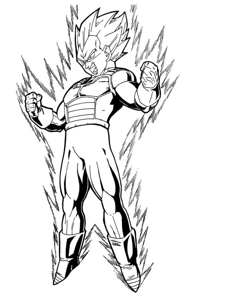 Desenho deVegeta Super Saiyan para colorir