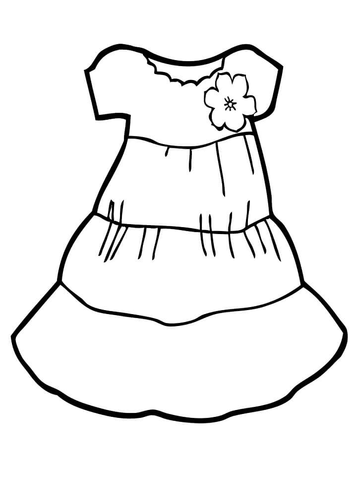 Desenho deVestido de Menina 4 para colorir