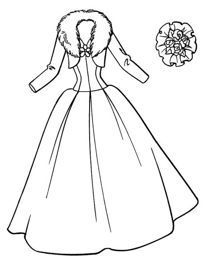 Desenho deVestido de Senhora 1 para colorir