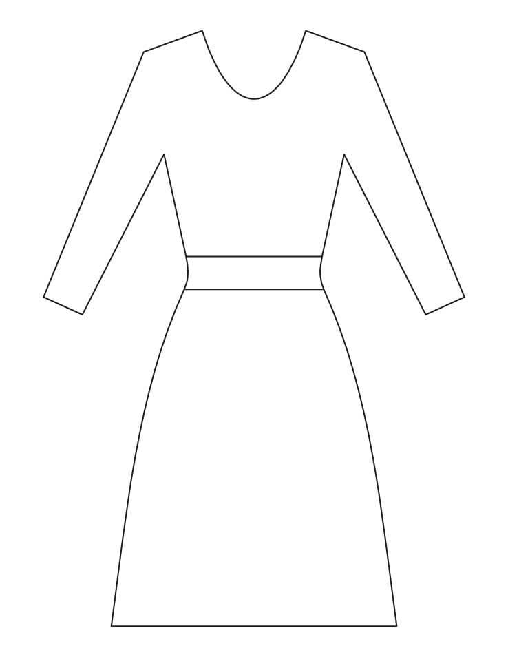 Desenho deVestido Simples para colorir