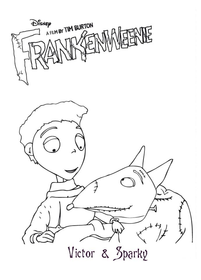 Desenhos de Frankenweenie para colorir