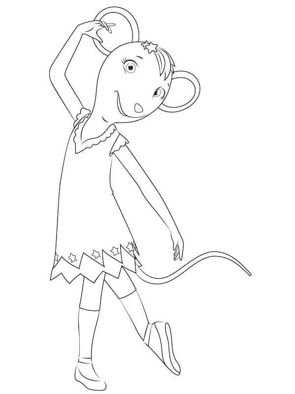 Desenho deViki de Angelina Ballerina para colorir