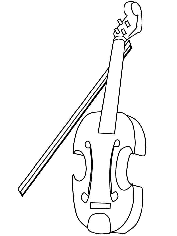 Desenho deViolino Normal 1 para colorir