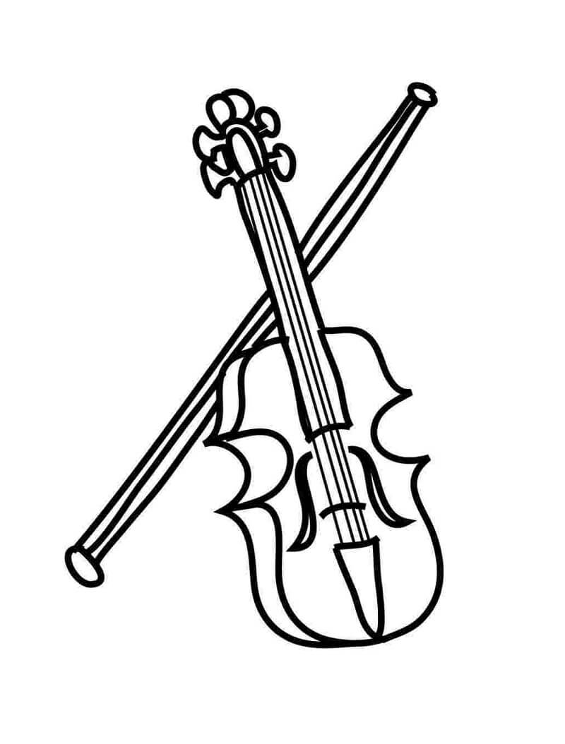 Desenhos de Violino para colorir