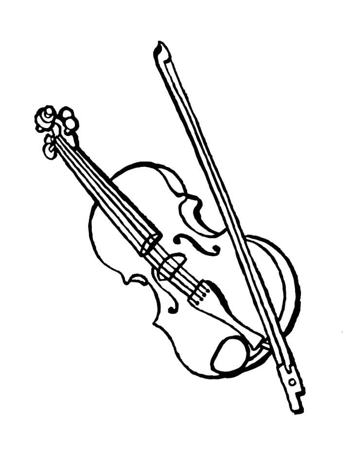 Desenho deViolino Normal 5 para colorir