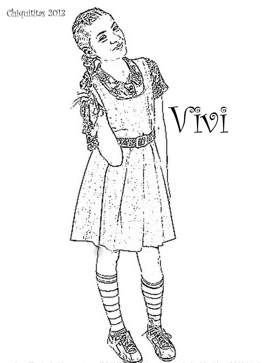 Desenho deVivi Chiquititas para colorir